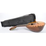 20TH CENTURY ITALIAN STRIDENTE MOTHER OF PEARL INLAID MANDOLIN