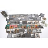COLLECTION OF EARLY 20TH CENT MAGIC LANTERN COLOUR B&W SLIDES
