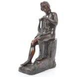 20TH CENTURY BRONZE FIGURE - APOLLO PLAYING LYRE