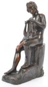 20TH CENTURY BRONZE FIGURE - APOLLO PLAYING LYRE