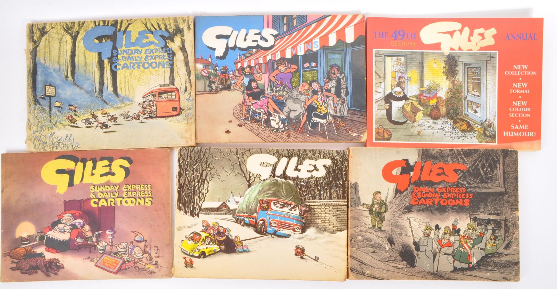 LARGE COLLECTION OF VINTAGE GILES ILLUSTRATED ANNUAL BOOKS - Image 2 of 11