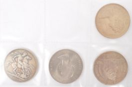 QUEEN VICTORIA 1890 SILVER CROWN PLUS THREE OTHER CROWNS