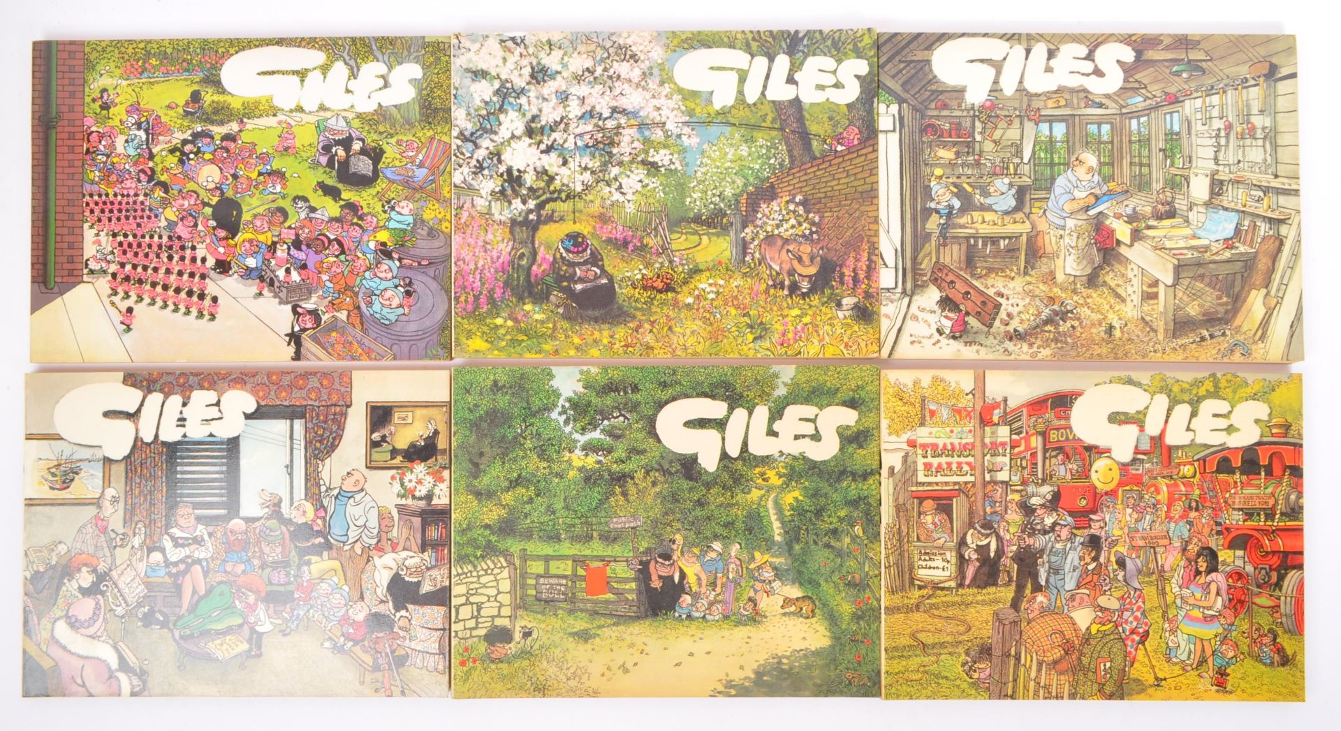 LARGE COLLECTION OF VINTAGE GILES ILLUSTRATED ANNUAL BOOKS - Image 4 of 11