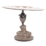 19TH CENTURY ELKINGTON & CO SILVER / COPPER TAZZA CENTREPIECE