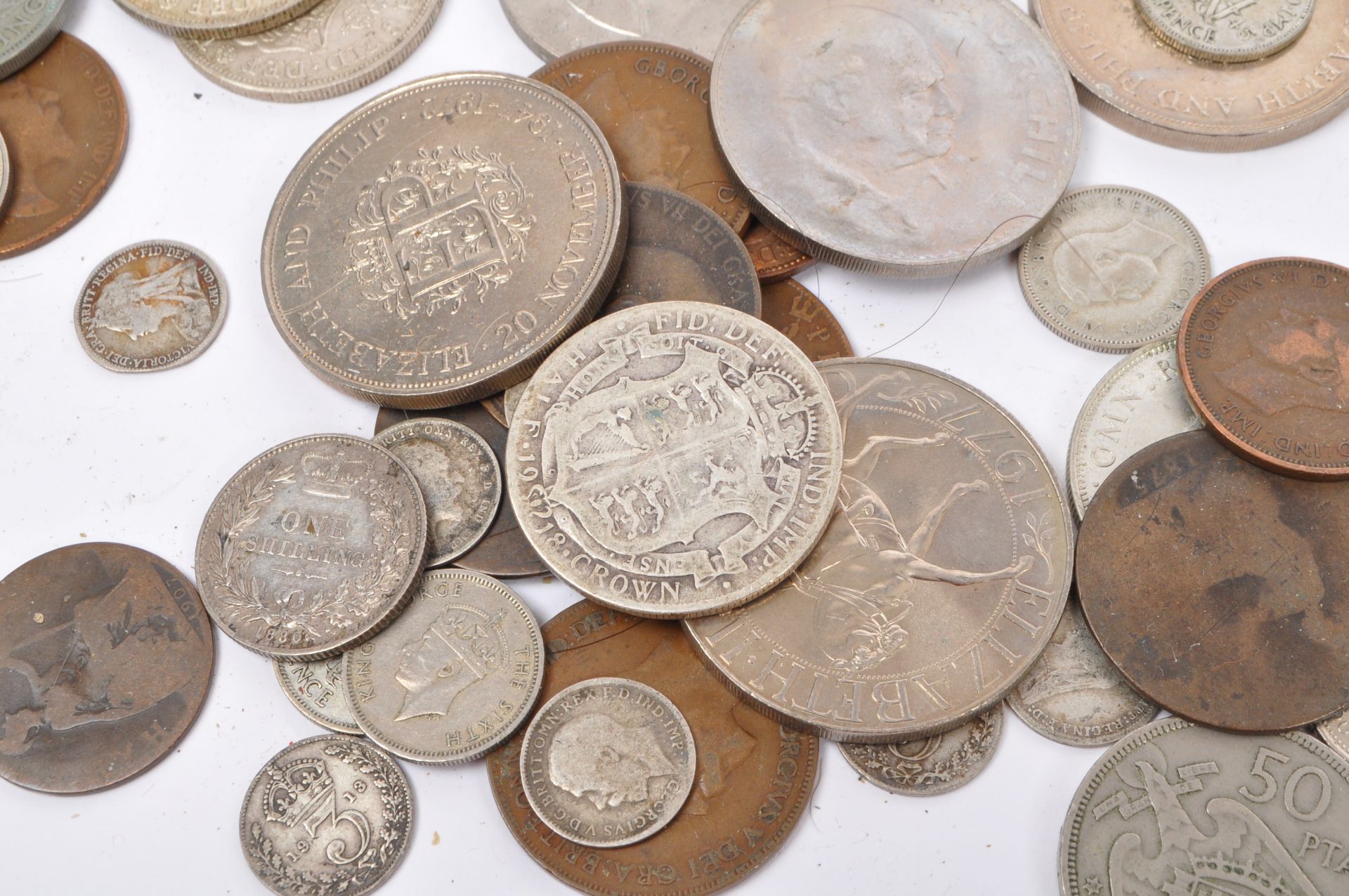 LARGE COLLECTION OF VICTORIAN & LATER COINS - SILVER CONTENT - Image 5 of 11