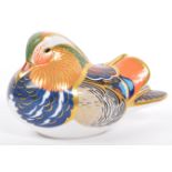 VINTAGE CROWN DERBY BONE CHINA IMARI DUCK PAPERWEIGHT