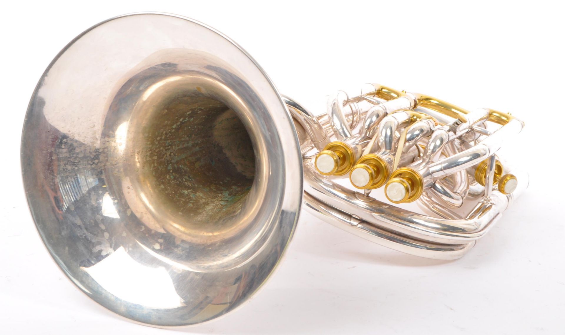 THOMANN BR 801GP B FLAT BARITONE SILVER PLATED HORN - Image 4 of 8