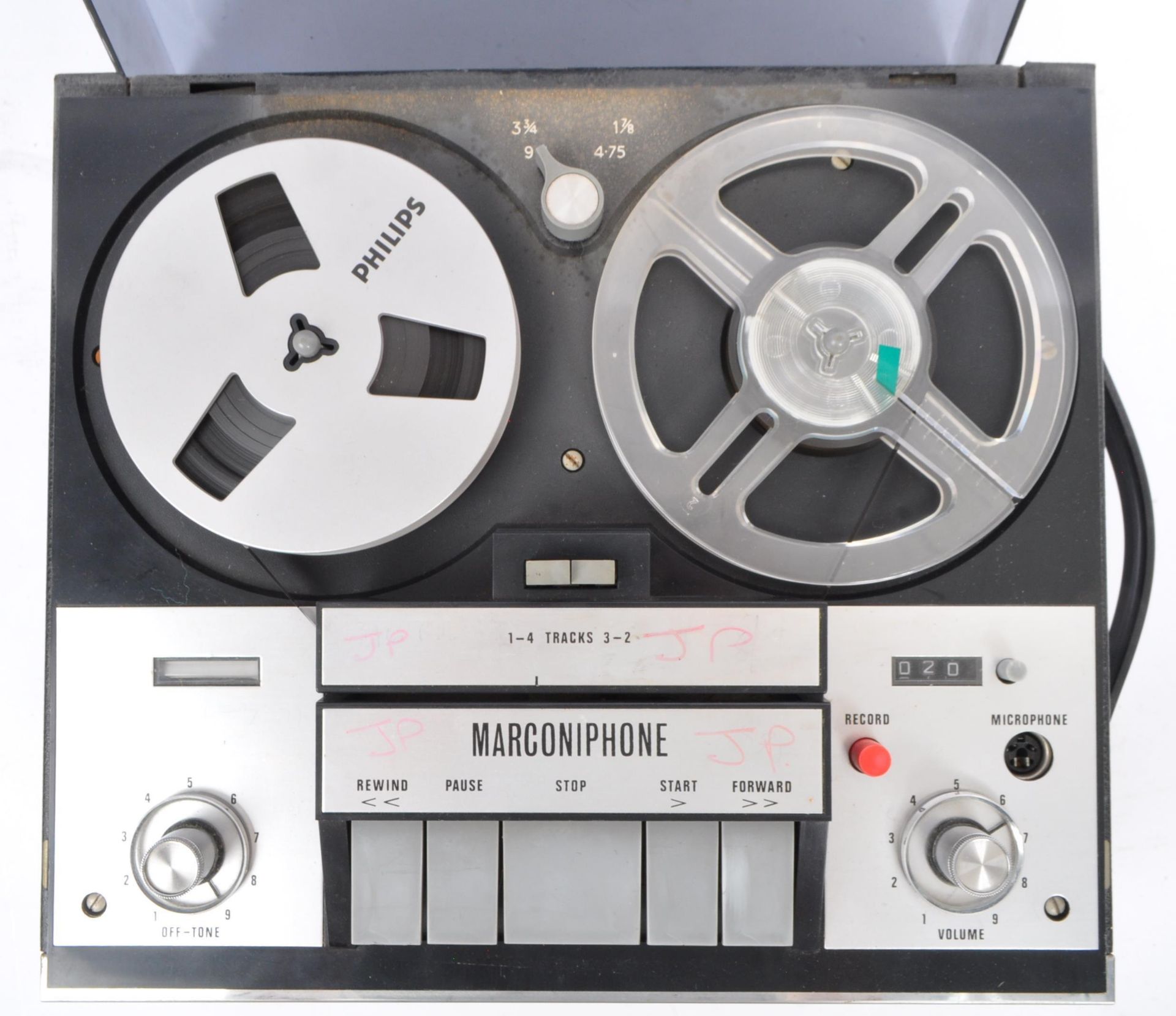 VINTAGE REEL TO REEL FOUR TRACK TAPE PLAYER BY MARCONI - Image 2 of 5