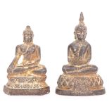 TWO EARLY 20TH CENTURY CHINESE BRONZE BUDDHA FIGURES