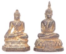 TWO EARLY 20TH CENTURY CHINESE BRONZE BUDDHA FIGURES