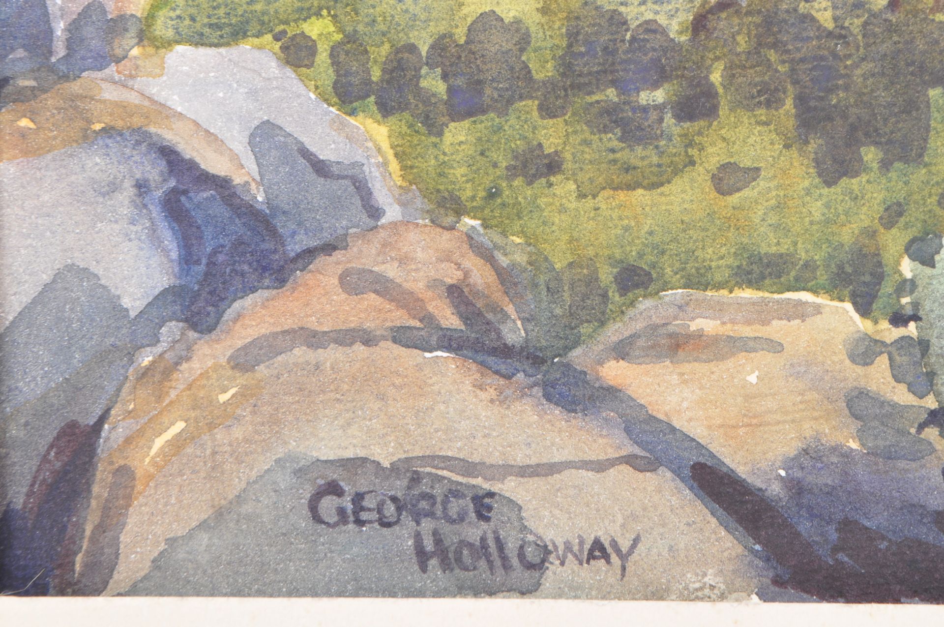 LATE 20TH CENTURY WATERCOLOURS / PRINT BY GEORGE H HOLLOWAY - Image 4 of 6