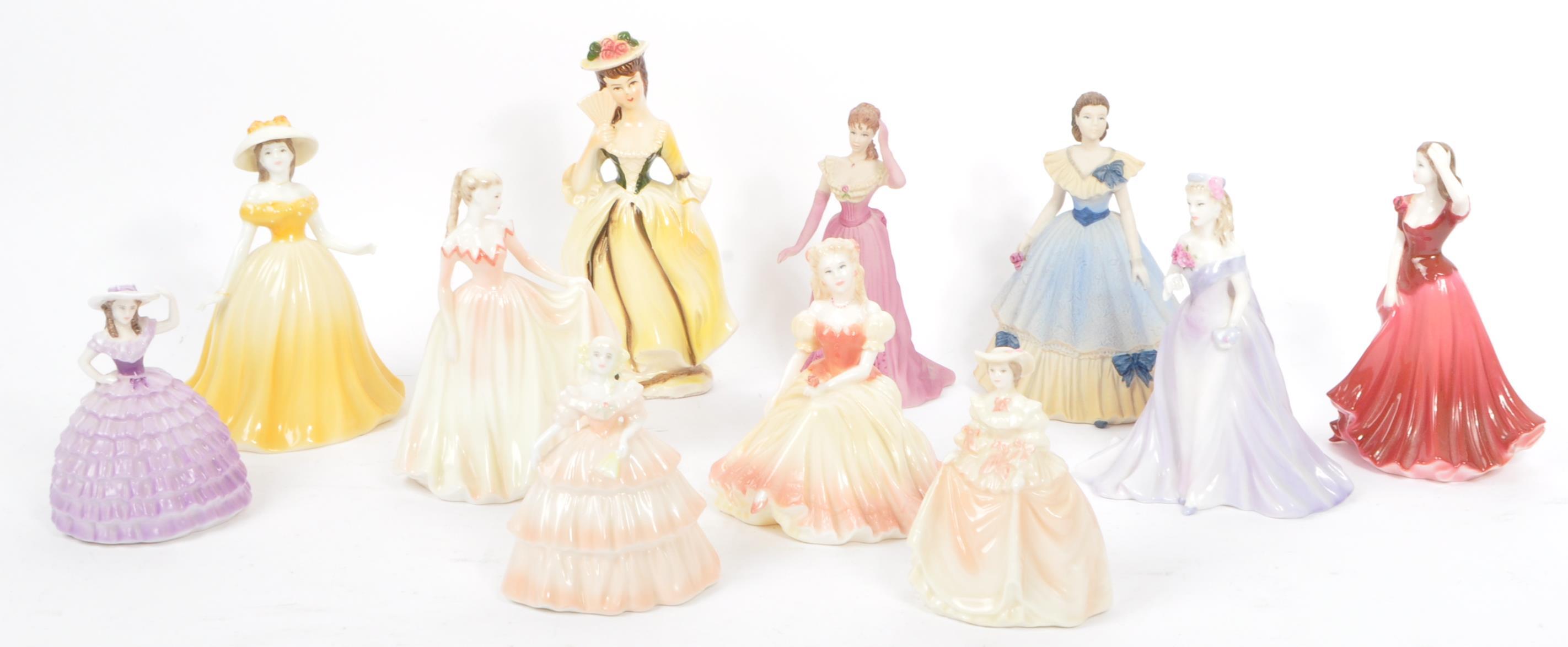 ROYAL DOULTON & COALPORT - TABLEWARE FEMALE CHINA FIGURES