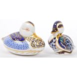 VINTAGE CROWN DERBY IMARI BONE CHINA DUCK PAPERWEIGHTS