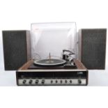 ULTRA - VINTAGE MID 20TH CENTURY RECORD PLAYER + SPEAKERS