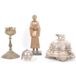 COLLECTION OF 19TH CENTURY SILVER PLATED WHITE METAL ITEMS