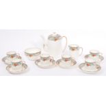 ART DECO GLADSTONE BONE CHINA CHERRY COFFEE SERVICE