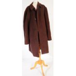 VINTAGE DESIGNER BURBERRY MENS BROWN WOOL & CASHMERE COAT