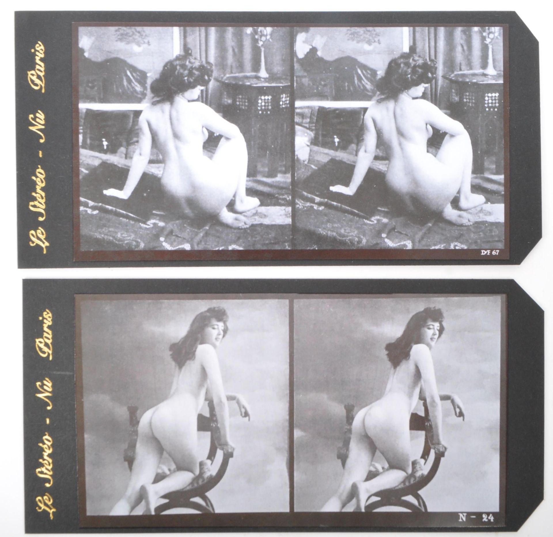 COLLECTION OF COPY FRENCH LITHOGRAPH NUDE VIEW CARDS - Bild 6 aus 7