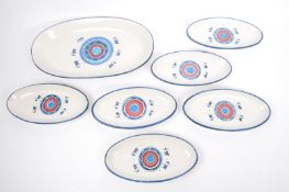 SET OF VINTAGE 1970S ITALIAN CERAMIC HAND PAINTED FISH DISHES