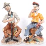 PAIR OF 20TH CENTURY CAPODIMONTE FIGURINES BY G.ARMANI