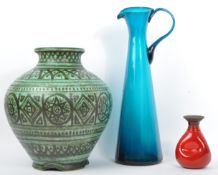 COLLECTION 20TH CENTURY STUDIO POTTERY & GLASS VASES