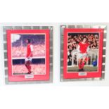 CHARLIE GEORGE & JOHN RADFORD - ARSENAL FOOTBALL CLUB - SIGNED PHOTOGRAPHS