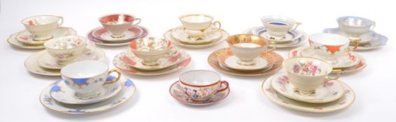 COLLECTION OF EARLY 20TH CENTURY BAVARIAN PORCELAIN TRIOS