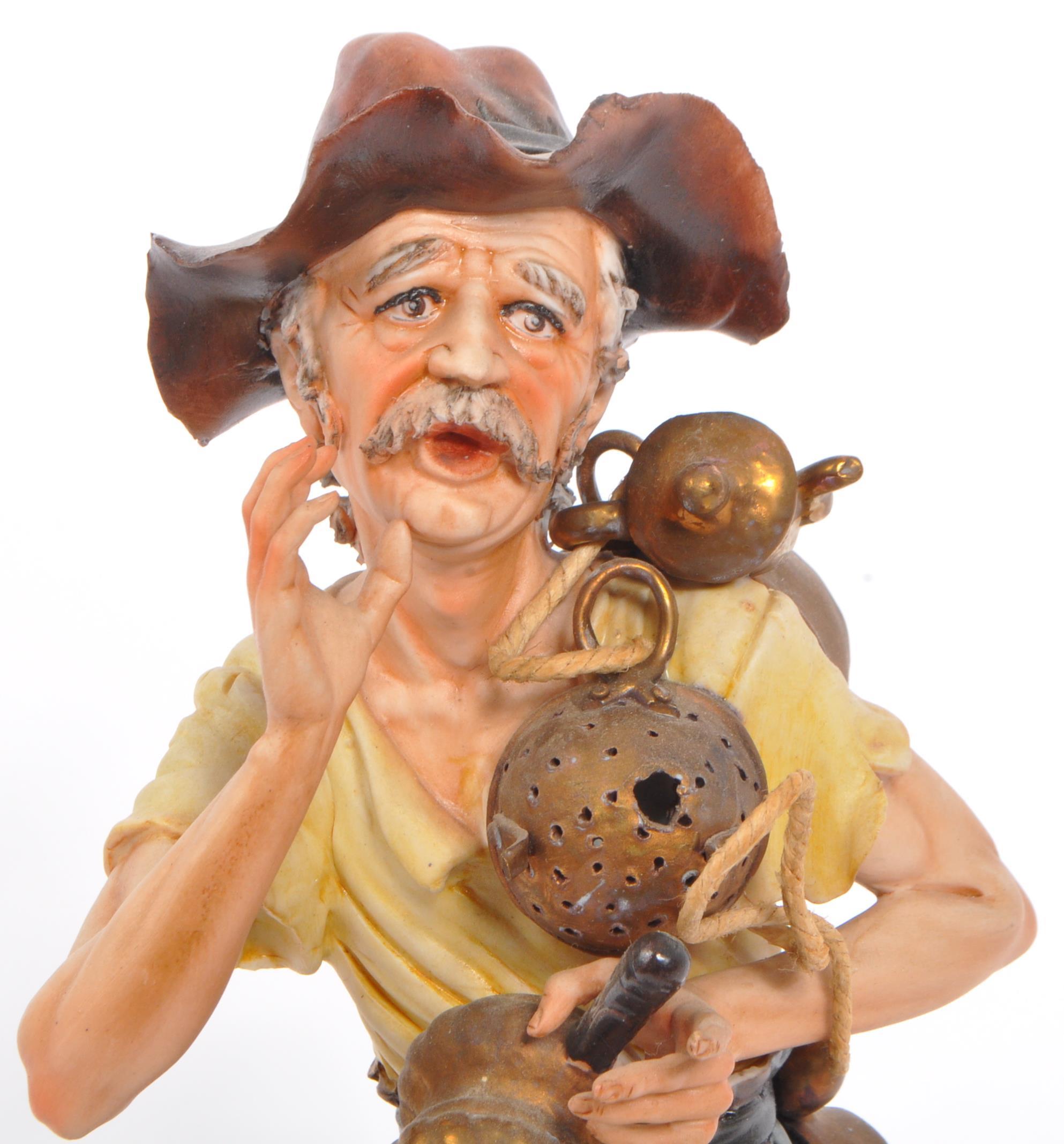 CAPODIMONTE - PORCELAIN CHINA FIGURINE OF A VAGABOND - Image 5 of 6