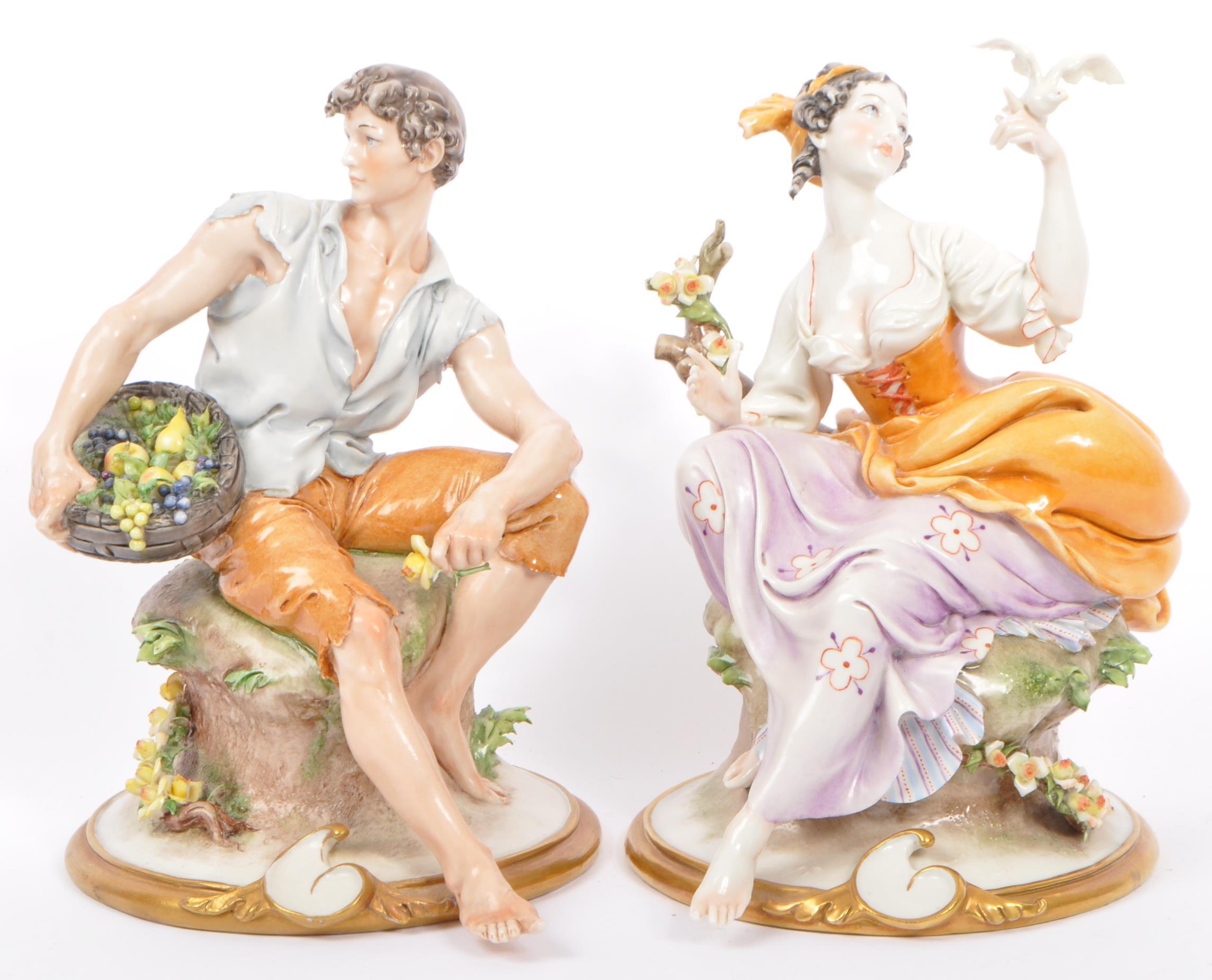 TWO 19TH CENTURY ITALIAN PORCELAIN FIGURES