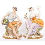 TWO 19TH CENTURY ITALIAN PORCELAIN FIGURES