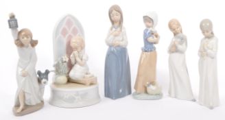 NAO FOR LLADRO - COLLECTION OF FIVE PORCELAIN FIGURES