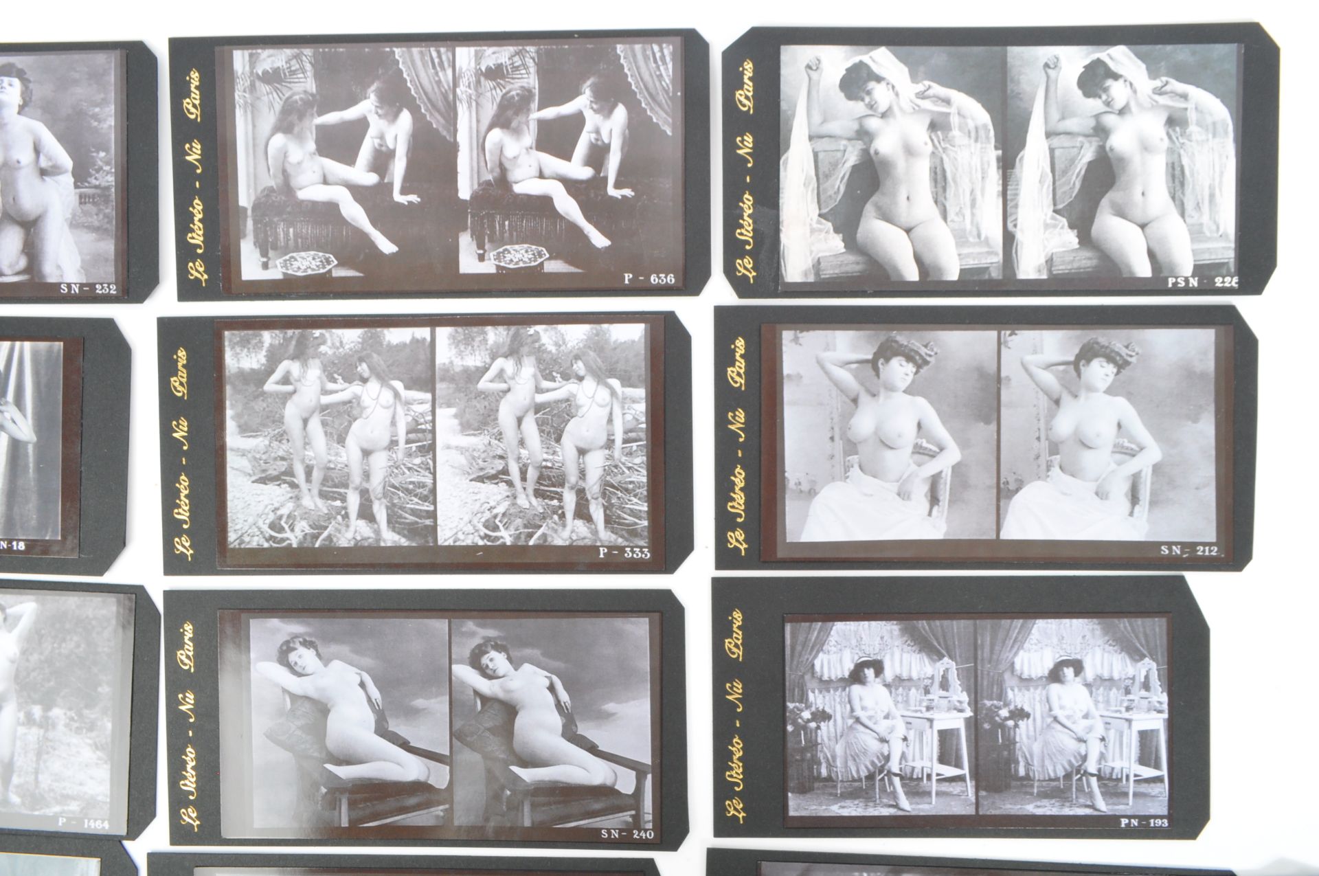 COLLECTION OF COPY FRENCH LITHOGRAPH NUDE VIEW CARDS - Bild 3 aus 7