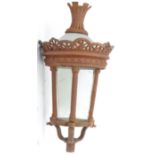 19TH CENTURY VICTORIAN CAST METAL LANTERN STREET LIGHT