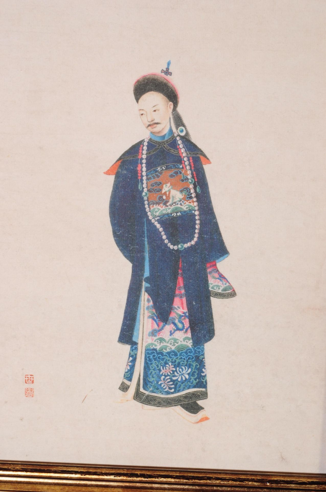 FOUR CHINESE RICE PAPER PRINTS - TRADITION CHIENSE COSTUME - Image 4 of 8