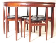 FREM ROJLE - ROUNDETTE 1960S TEAK DINING TABLE AND CHAIRS