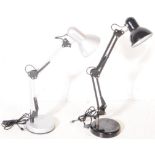 TWO CONTEMPORARY ANGLEPOISE DESK TABLE LAMPS
