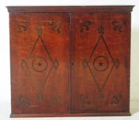 MANNER OF GEORGE BULLOCK MAHOGANY INLAID WALL CABINET