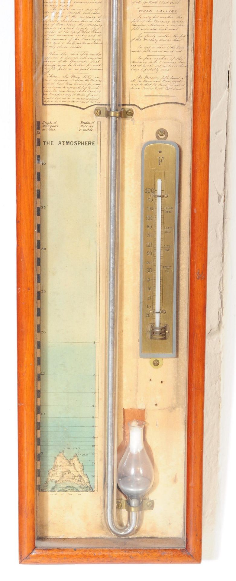 MAHOGANY CASED ADMIRAL FITZROY WALL BAROMETER - Image 3 of 3