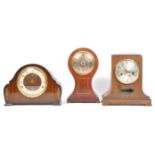 COLLECTION OF THREE 19TH AND 20TH CENTURY MANTEL CLOCKS