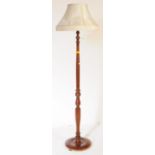20TH CENTURY MAHOGANY TURNED WOOD STANDARD LAMP