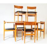 1960S MID CENTURY EXTENDING DINING TABLE & DINING CHAIRS