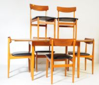 1960S MID CENTURY EXTENDING DINING TABLE & DINING CHAIRS
