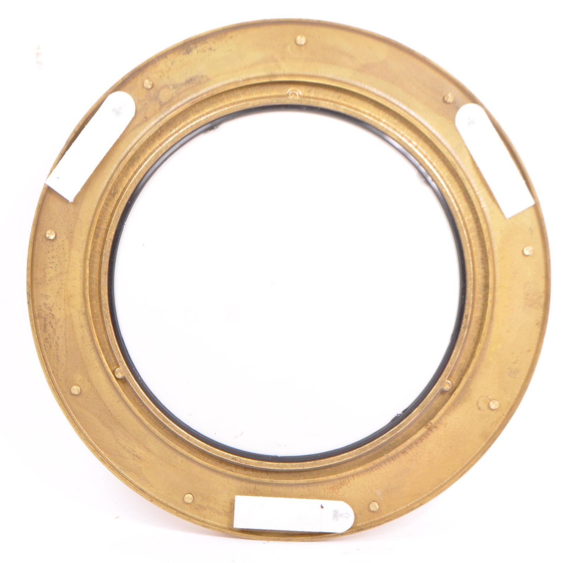 20TH CENTURY BRASS MARTIME PORT HOLE WALL MIRROR - Image 6 of 6