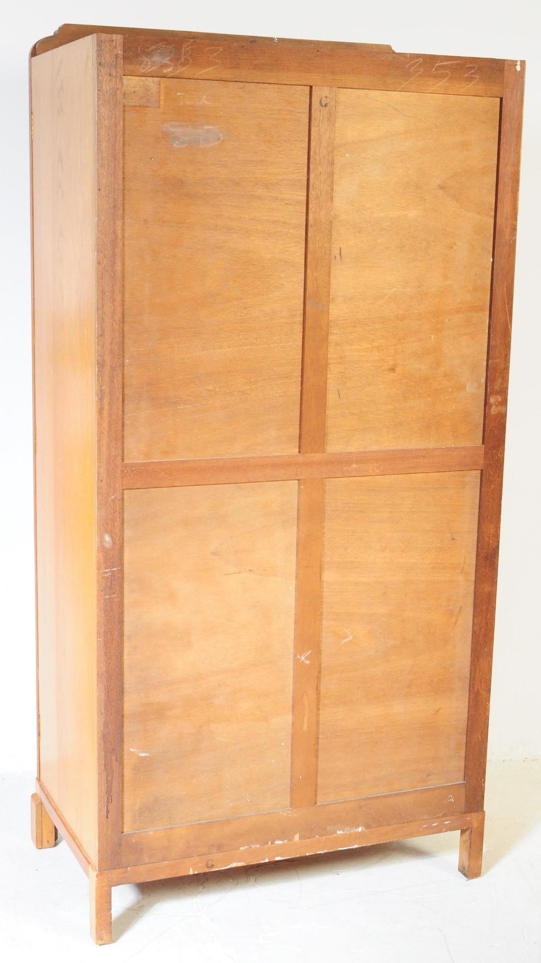 VINTAGE WALNUT 1940S ART DECO STYLE WARDROBE - Bild 8 aus 8