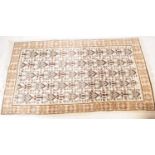 VINTAGE STYLISED FIGURATIVE WOOL FLOOR CARPET RUG