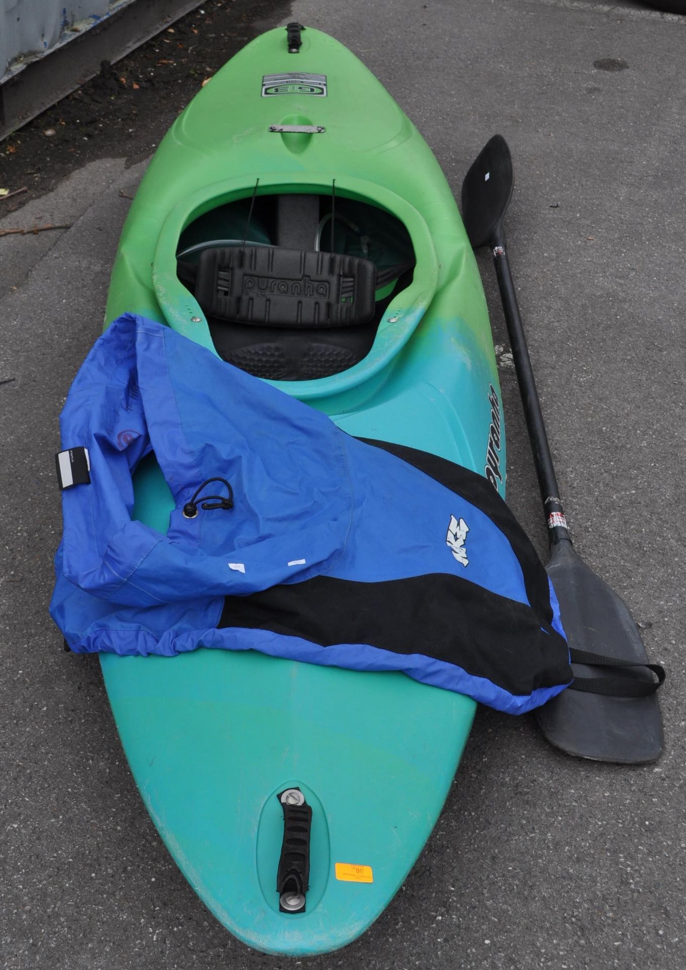 PYRANHA G SERIES KAYAK / CANOE - GREEN TURQUOISE COLOURWAY - Image 2 of 6