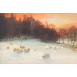 LARGE FRAMED COLOUR PRINT BY JOSEPH FARQUHARSON