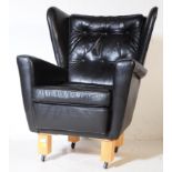 G PLAN - MID CENTURY BATWING FAUX LEATHER ARMCHAIR