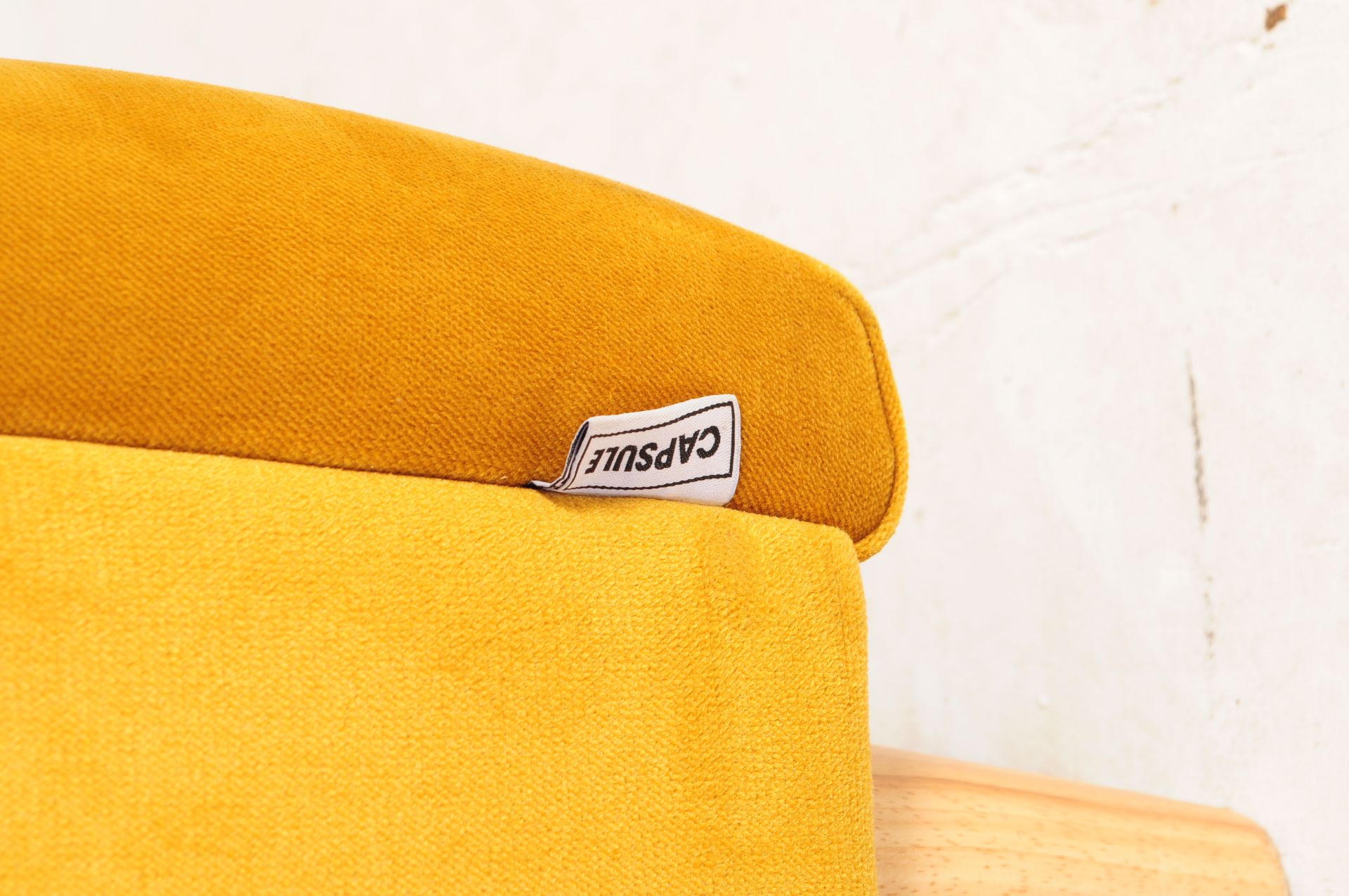 CONTEMPORARY MUSTARD YELLOW TWO SEATER SOFA - Image 5 of 6