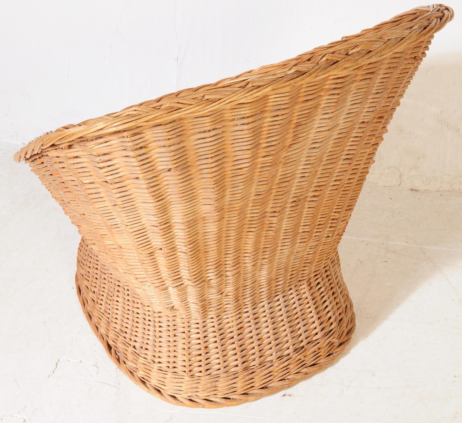 20TH CENTURY WICKER CONSERVATORY ARMCHAIR OF TUB FORM - Image 6 of 7